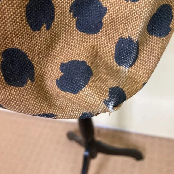 Madewell Canvas Transport Tote Painted Spots Leopard Print Sturdy Wear marks - Picture 7 of 13